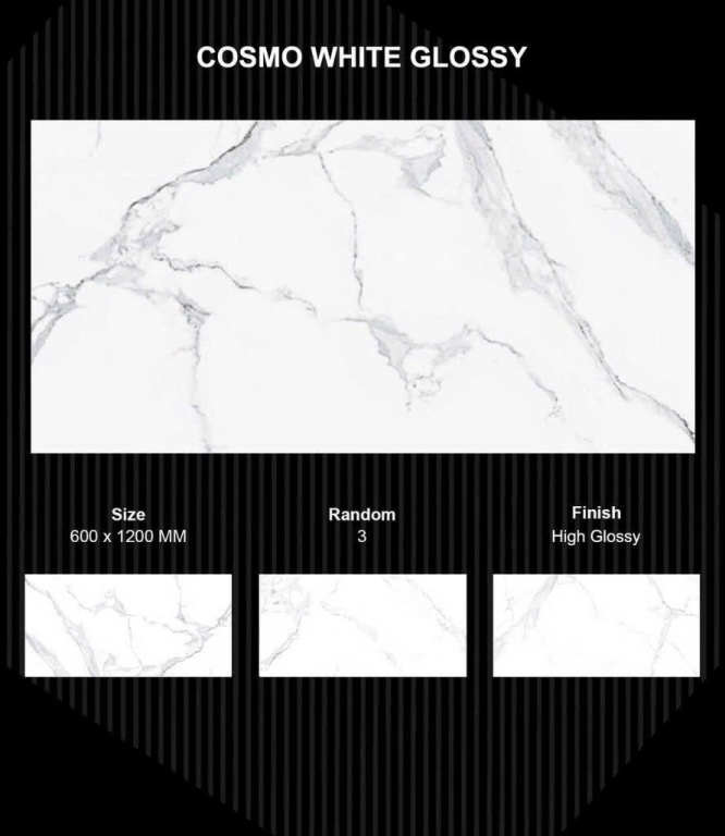 Gạch Ấn Độ - COSMO WHITE GLOSSY