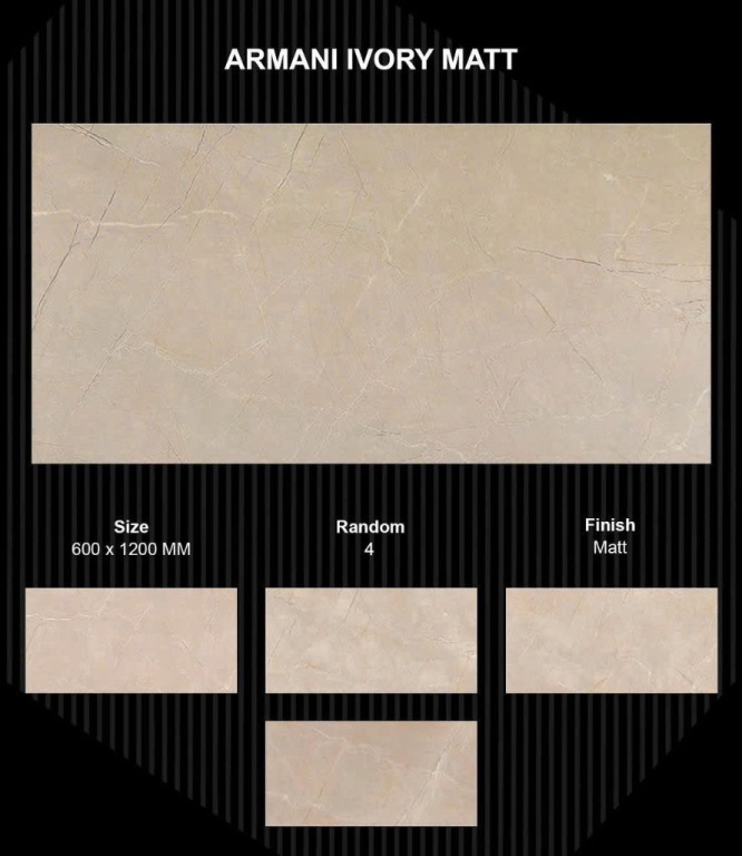 Gạch Ấn Độ - ARMANI IVORY MATT