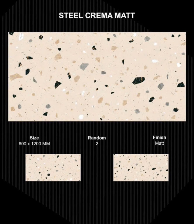 Gạch Ấn Độ - STEEL CREMA MATT