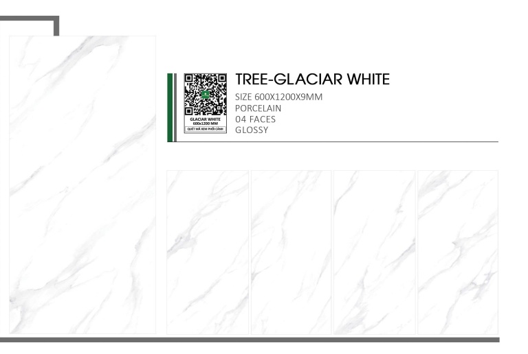 Gạch Ấn Độ - TREE-GLACIAR WHITE