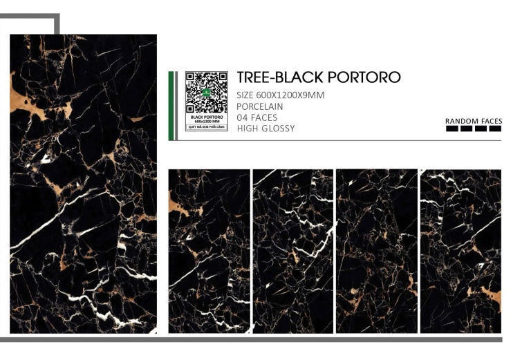 Gạch Ấn Độ - TREE-BLACK PORTORO