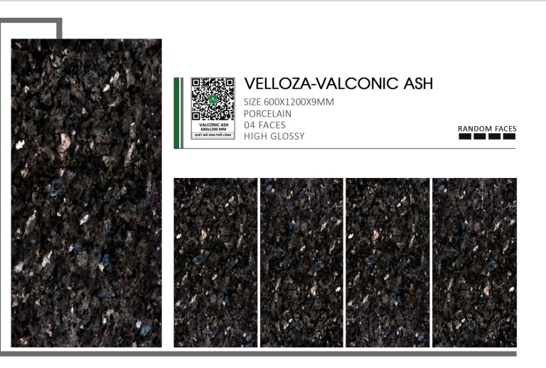 Gạch Ấn Độ - VELLOZA-VALCONIC ASH
