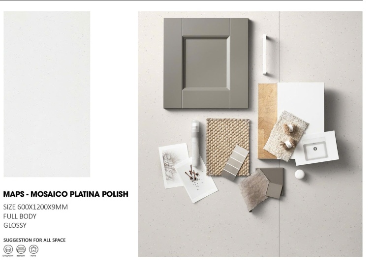 Gạch Ấn Độ - MAPS-MOSAICO PLATINA POLISH